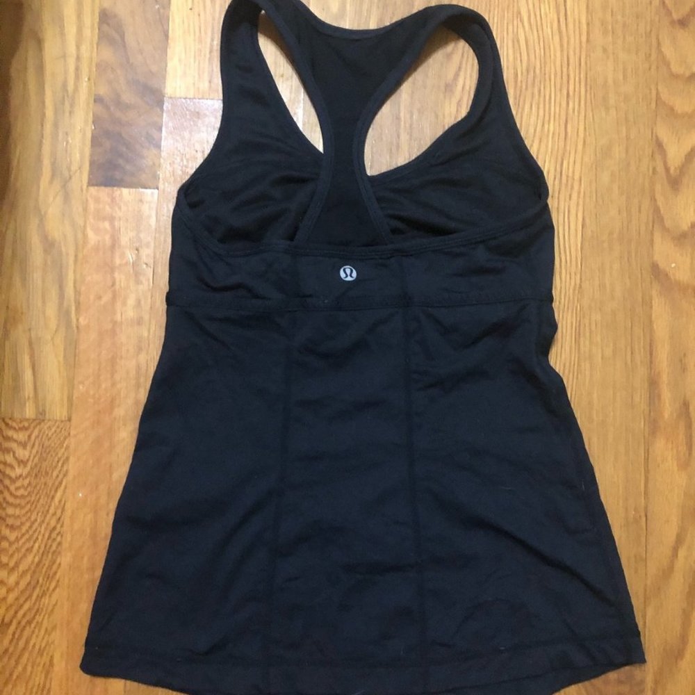 Lululemon workout racerback black sz 4